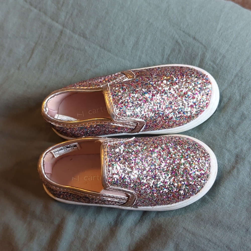 Carter's sparkle loafers size 7